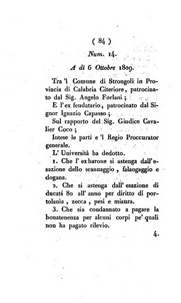 Bullettino delle sentenze emanate dalla Suprema commissione per le liti fra i già baroni ed i comuni