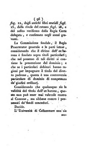 Bullettino delle sentenze emanate dalla Suprema commissione per le liti fra i già baroni ed i comuni