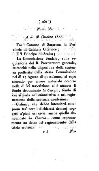 Bullettino delle sentenze emanate dalla Suprema commissione per le liti fra i già baroni ed i comuni