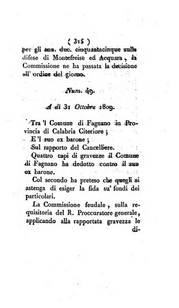 Bullettino delle sentenze emanate dalla Suprema commissione per le liti fra i già baroni ed i comuni