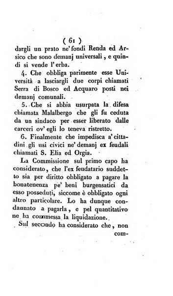 Bullettino delle sentenze emanate dalla Suprema commissione per le liti fra i già baroni ed i comuni