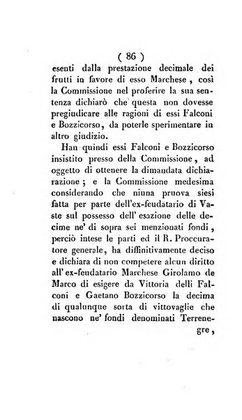 Bullettino delle sentenze emanate dalla Suprema commissione per le liti fra i già baroni ed i comuni