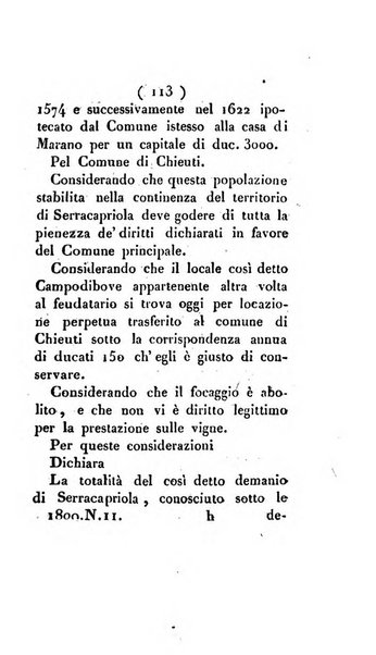 Bullettino delle sentenze emanate dalla Suprema commissione per le liti fra i già baroni ed i comuni