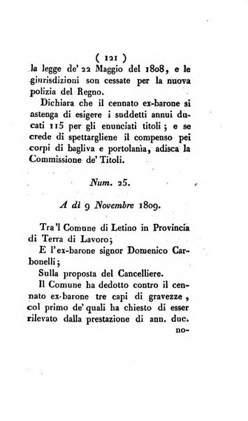 Bullettino delle sentenze emanate dalla Suprema commissione per le liti fra i già baroni ed i comuni