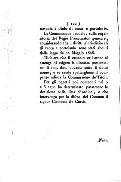 Bullettino delle sentenze emanate dalla Suprema commissione per le liti fra i già baroni ed i comuni