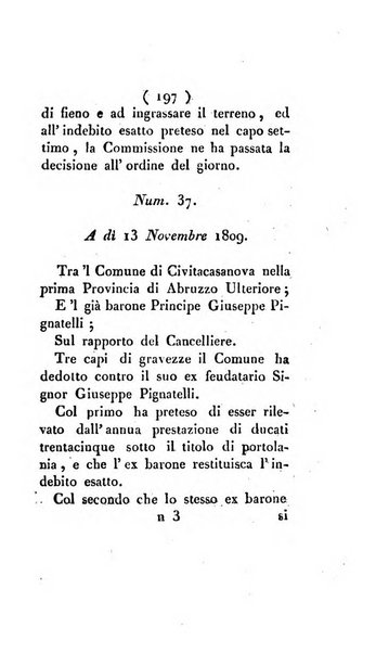 Bullettino delle sentenze emanate dalla Suprema commissione per le liti fra i già baroni ed i comuni