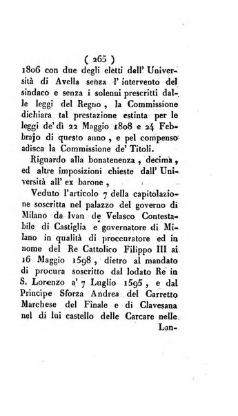 Bullettino delle sentenze emanate dalla Suprema commissione per le liti fra i già baroni ed i comuni