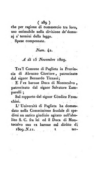 Bullettino delle sentenze emanate dalla Suprema commissione per le liti fra i già baroni ed i comuni