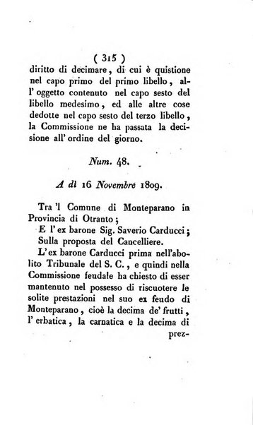 Bullettino delle sentenze emanate dalla Suprema commissione per le liti fra i già baroni ed i comuni