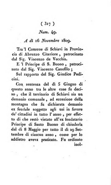 Bullettino delle sentenze emanate dalla Suprema commissione per le liti fra i già baroni ed i comuni