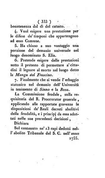 Bullettino delle sentenze emanate dalla Suprema commissione per le liti fra i già baroni ed i comuni