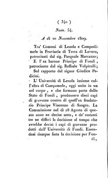 Bullettino delle sentenze emanate dalla Suprema commissione per le liti fra i già baroni ed i comuni