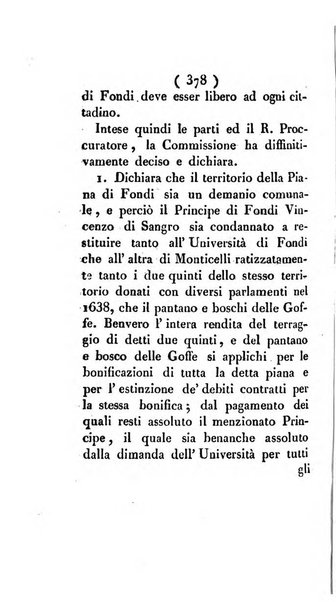 Bullettino delle sentenze emanate dalla Suprema commissione per le liti fra i già baroni ed i comuni