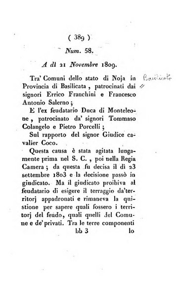 Bullettino delle sentenze emanate dalla Suprema commissione per le liti fra i già baroni ed i comuni