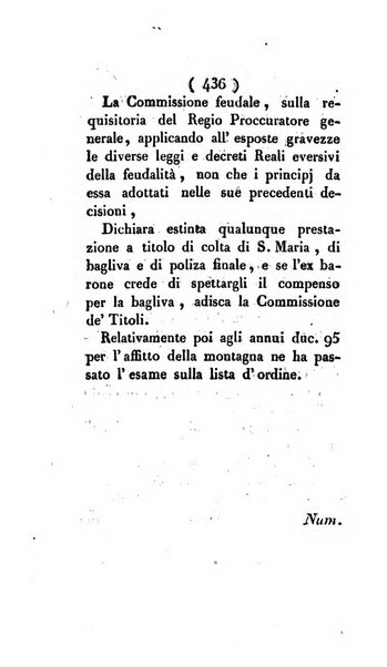 Bullettino delle sentenze emanate dalla Suprema commissione per le liti fra i già baroni ed i comuni