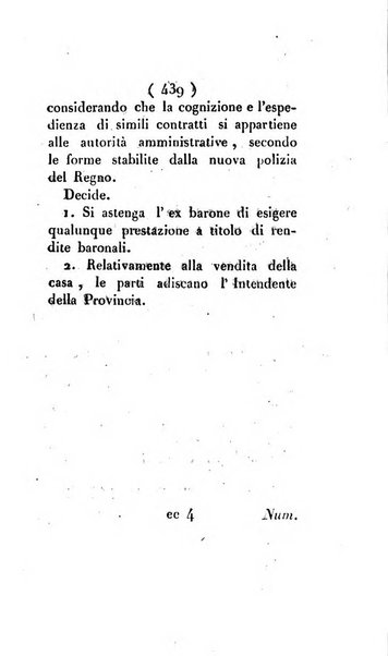 Bullettino delle sentenze emanate dalla Suprema commissione per le liti fra i già baroni ed i comuni