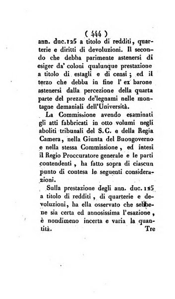 Bullettino delle sentenze emanate dalla Suprema commissione per le liti fra i già baroni ed i comuni