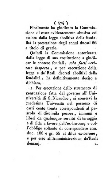 Bullettino delle sentenze emanate dalla Suprema commissione per le liti fra i già baroni ed i comuni