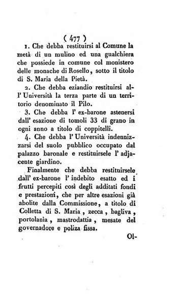 Bullettino delle sentenze emanate dalla Suprema commissione per le liti fra i già baroni ed i comuni