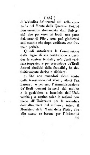 Bullettino delle sentenze emanate dalla Suprema commissione per le liti fra i già baroni ed i comuni