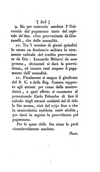 Bullettino delle sentenze emanate dalla Suprema commissione per le liti fra i già baroni ed i comuni