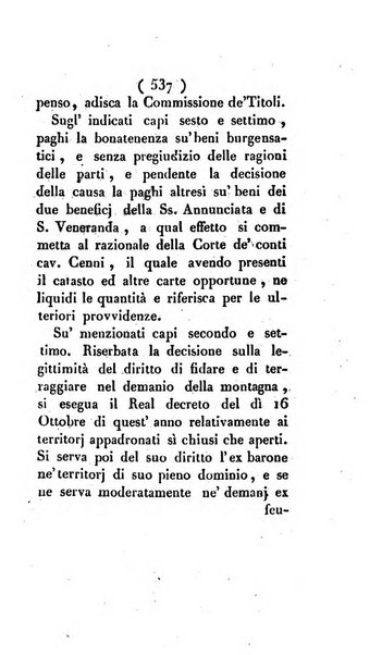 Bullettino delle sentenze emanate dalla Suprema commissione per le liti fra i già baroni ed i comuni