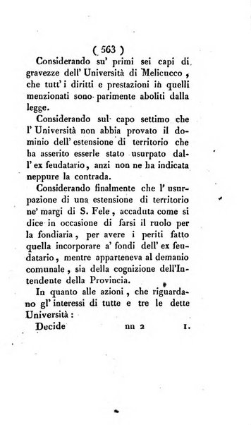 Bullettino delle sentenze emanate dalla Suprema commissione per le liti fra i già baroni ed i comuni