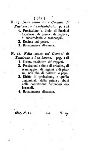 Bullettino delle sentenze emanate dalla Suprema commissione per le liti fra i già baroni ed i comuni