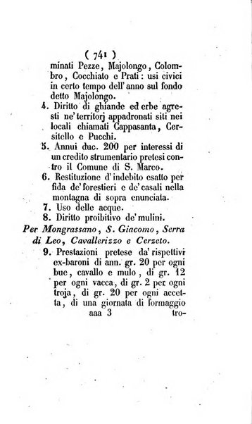 Bullettino delle sentenze emanate dalla Suprema commissione per le liti fra i già baroni ed i comuni