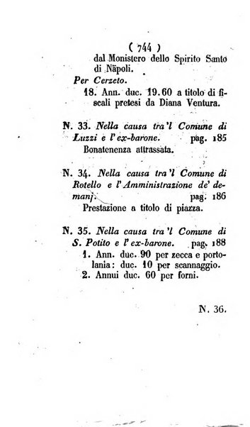 Bullettino delle sentenze emanate dalla Suprema commissione per le liti fra i già baroni ed i comuni