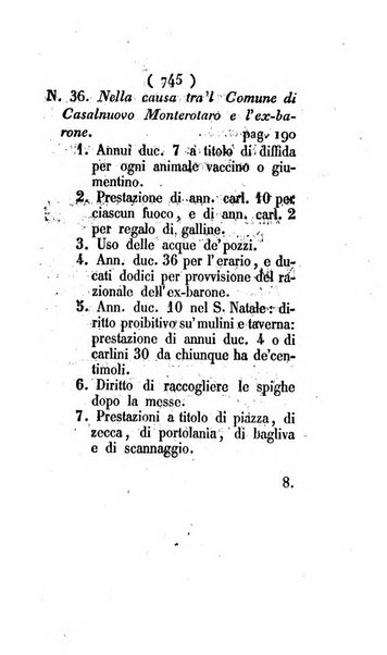 Bullettino delle sentenze emanate dalla Suprema commissione per le liti fra i già baroni ed i comuni