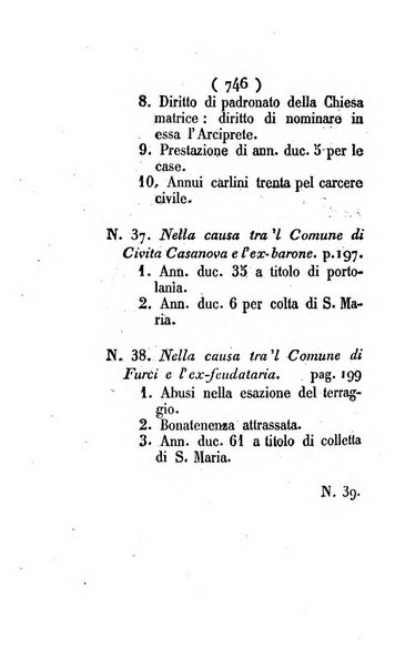 Bullettino delle sentenze emanate dalla Suprema commissione per le liti fra i già baroni ed i comuni