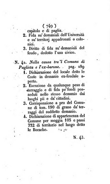 Bullettino delle sentenze emanate dalla Suprema commissione per le liti fra i già baroni ed i comuni