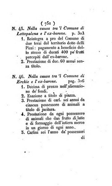 Bullettino delle sentenze emanate dalla Suprema commissione per le liti fra i già baroni ed i comuni