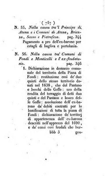 Bullettino delle sentenze emanate dalla Suprema commissione per le liti fra i già baroni ed i comuni