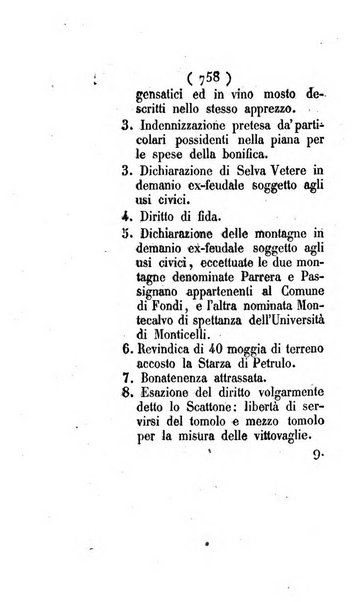 Bullettino delle sentenze emanate dalla Suprema commissione per le liti fra i già baroni ed i comuni