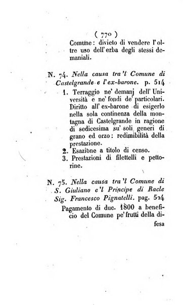 Bullettino delle sentenze emanate dalla Suprema commissione per le liti fra i già baroni ed i comuni