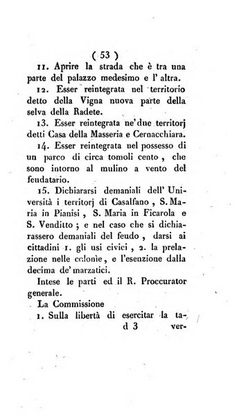 Bullettino delle sentenze emanate dalla Suprema commissione per le liti fra i già baroni ed i comuni