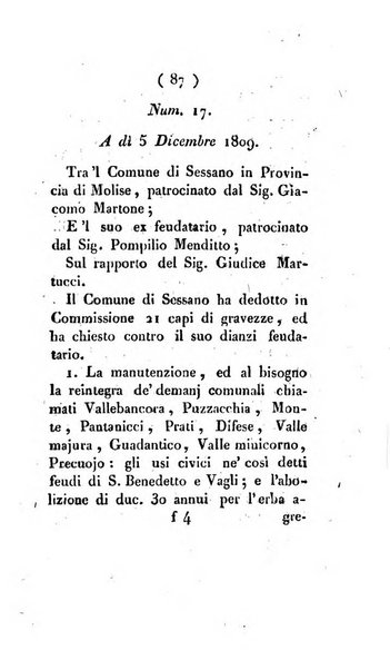 Bullettino delle sentenze emanate dalla Suprema commissione per le liti fra i già baroni ed i comuni