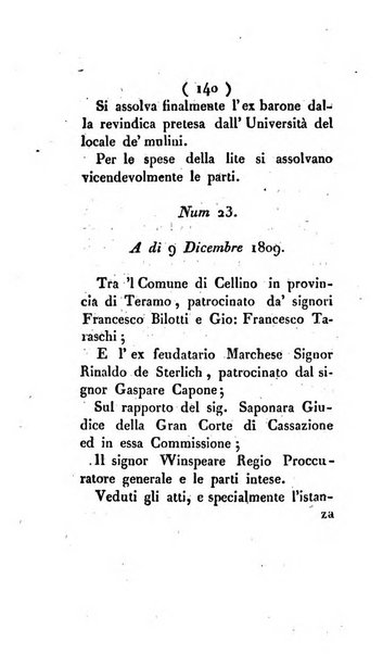 Bullettino delle sentenze emanate dalla Suprema commissione per le liti fra i già baroni ed i comuni