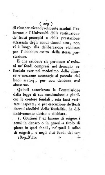 Bullettino delle sentenze emanate dalla Suprema commissione per le liti fra i già baroni ed i comuni