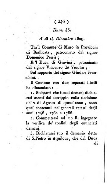 Bullettino delle sentenze emanate dalla Suprema commissione per le liti fra i già baroni ed i comuni