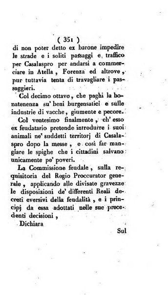 Bullettino delle sentenze emanate dalla Suprema commissione per le liti fra i già baroni ed i comuni