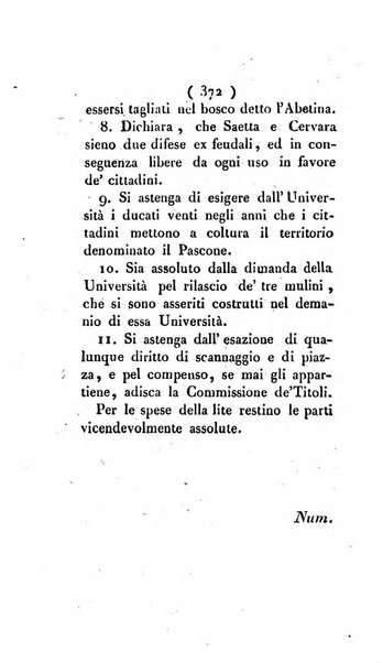 Bullettino delle sentenze emanate dalla Suprema commissione per le liti fra i già baroni ed i comuni