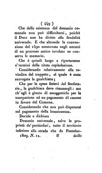 Bullettino delle sentenze emanate dalla Suprema commissione per le liti fra i già baroni ed i comuni