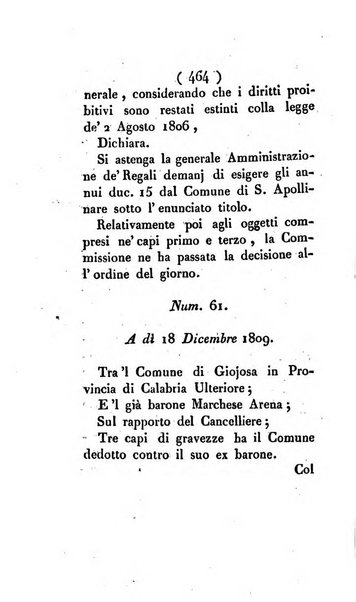 Bullettino delle sentenze emanate dalla Suprema commissione per le liti fra i già baroni ed i comuni