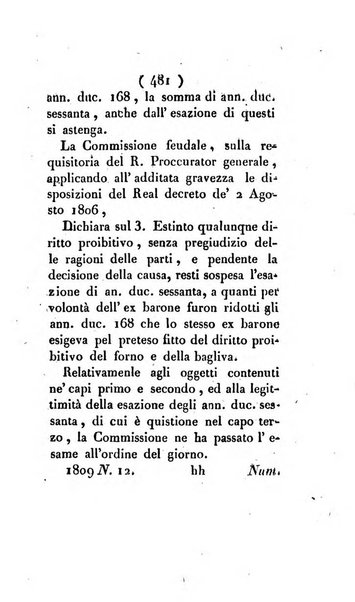 Bullettino delle sentenze emanate dalla Suprema commissione per le liti fra i già baroni ed i comuni