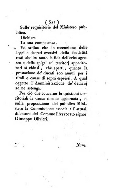 Bullettino delle sentenze emanate dalla Suprema commissione per le liti fra i già baroni ed i comuni