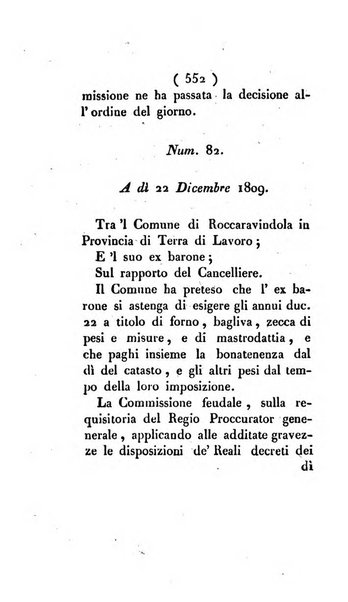 Bullettino delle sentenze emanate dalla Suprema commissione per le liti fra i già baroni ed i comuni