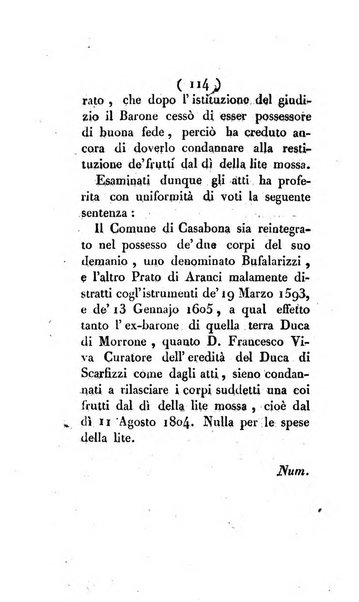 Bullettino delle sentenze emanate dalla Suprema commissione per le liti fra i già baroni ed i comuni